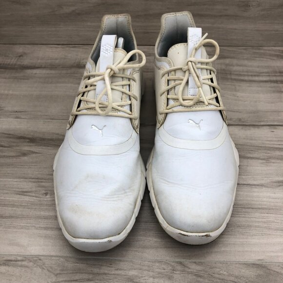 Puma Golf Shoes Mens 9 White Lace Up Missing insoles Spikeless